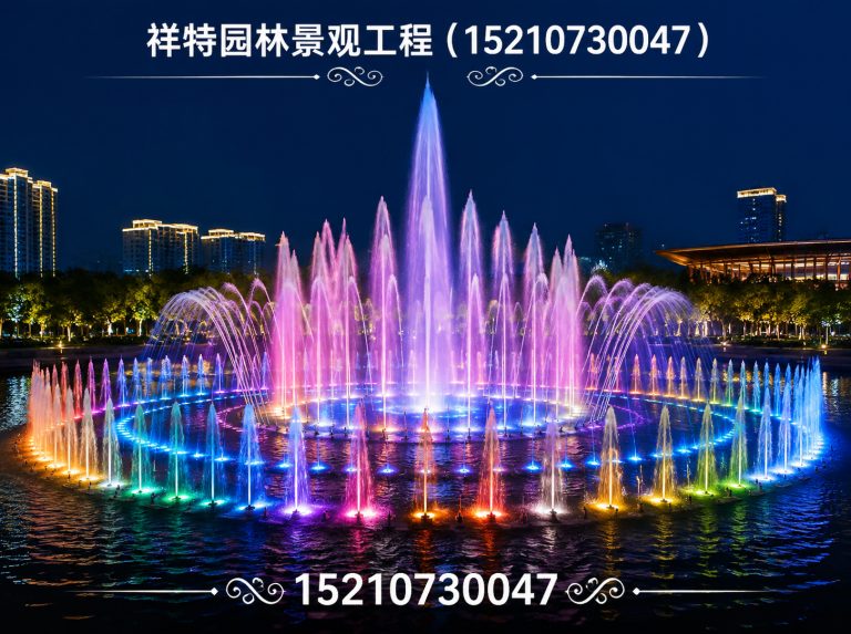 安新县旱地喷泉展示图