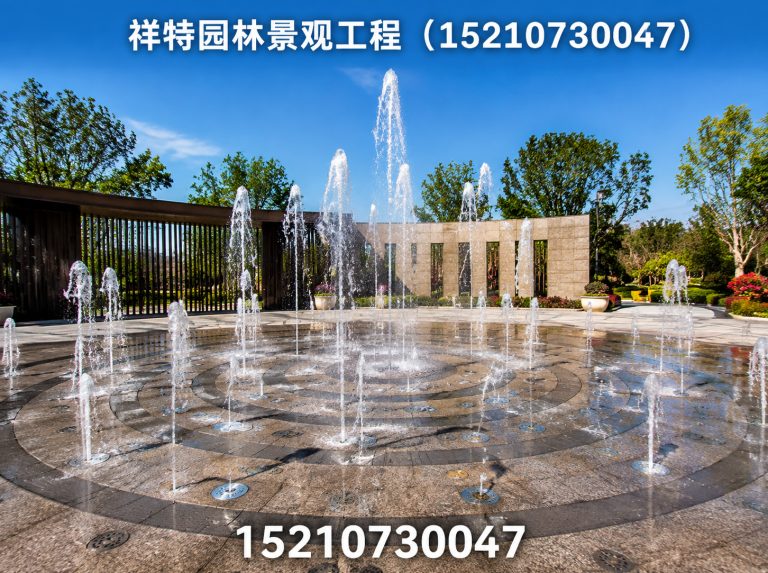 安新县景区喷泉展示图