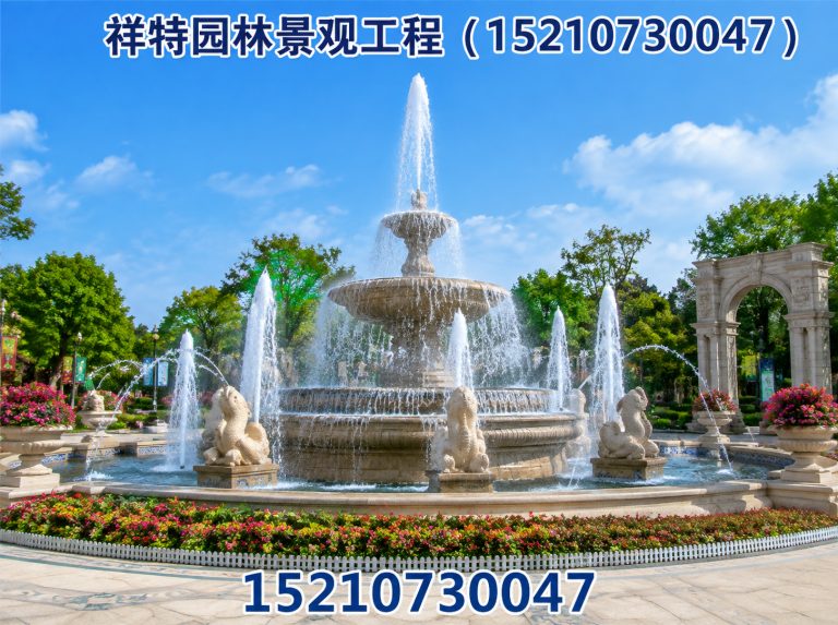 安新县广场喷泉展示图